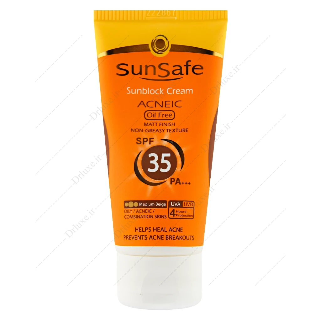 کرم ضد آفتاب رنگی SPF35 پوست چرب و آکنه ای سان سیف